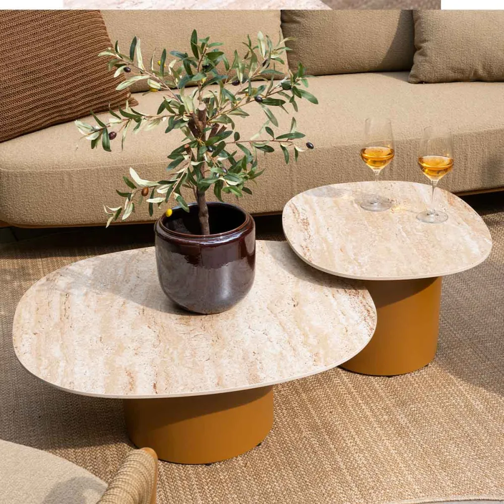 4 Seasons loungetafel Sofie 70x80x30 cm amber - ceramic 4 Seasons Outdoor