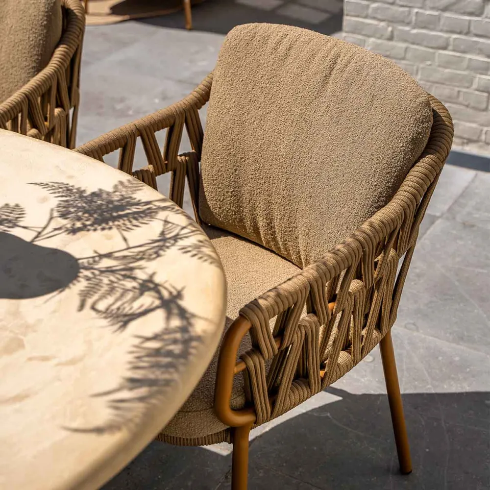 4 Seasons tuinset Biarritz 7-delig amber - Colorado tuintafel 240x105 cm ovaal 4 Seasons Outdoor