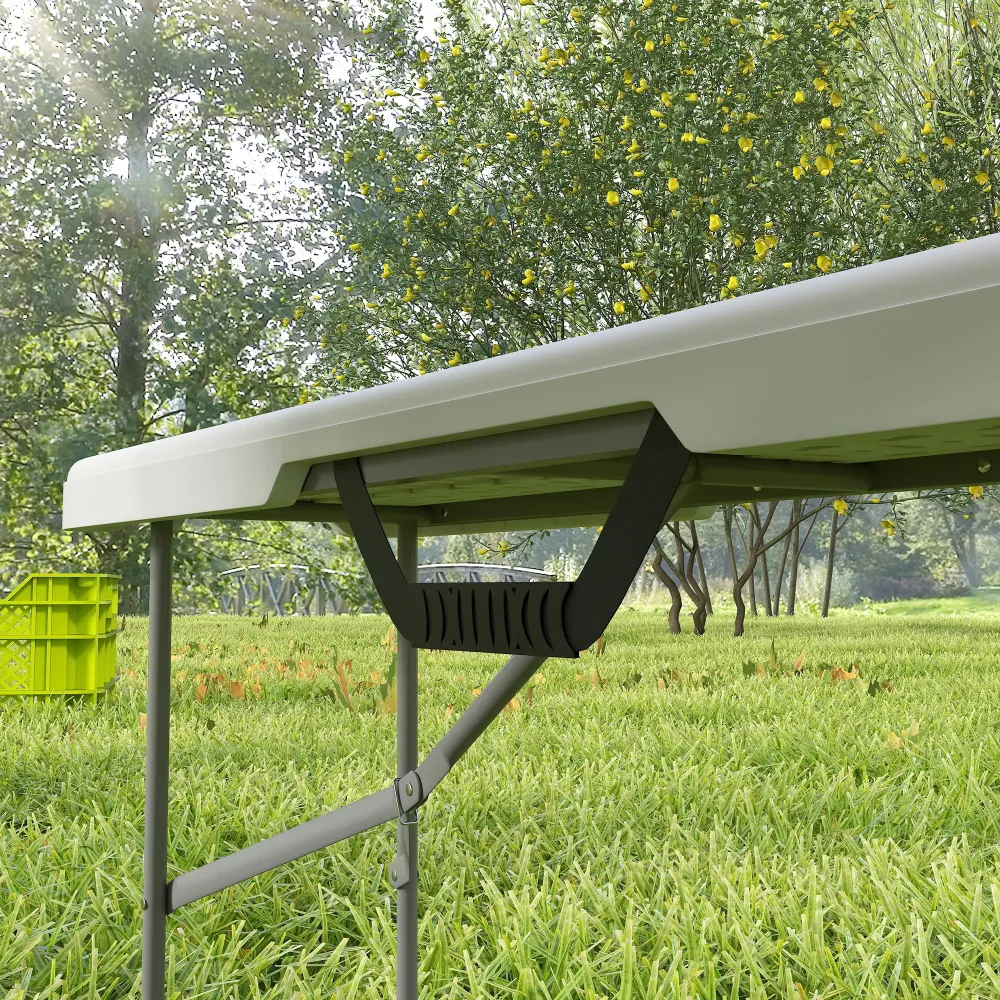 Nancy's Corsanico Campingbanken - Picknickbanken - Set van 2 - Opvouwbaar - Wit - ± 180 x 30 x 40 cm Aosom