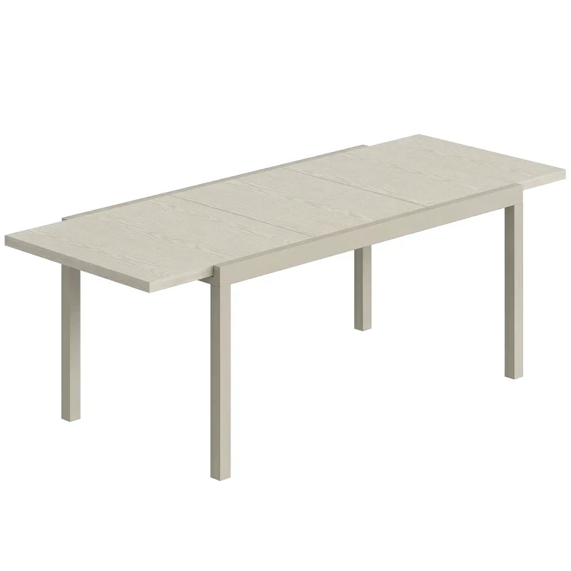Nancy's Roddi Tuintafel - Uitschuifbare Buitentafel - Eettafel voor 8-10 Personen - Houtlook - Grijs - Aluminium / Staal -...