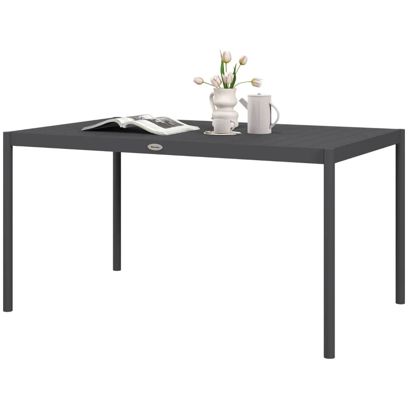 Nancy's Seda Tuintafel - Tuinmeubel - Eettafel Buiten - ± 145 x 90 x 75 cm Aosom