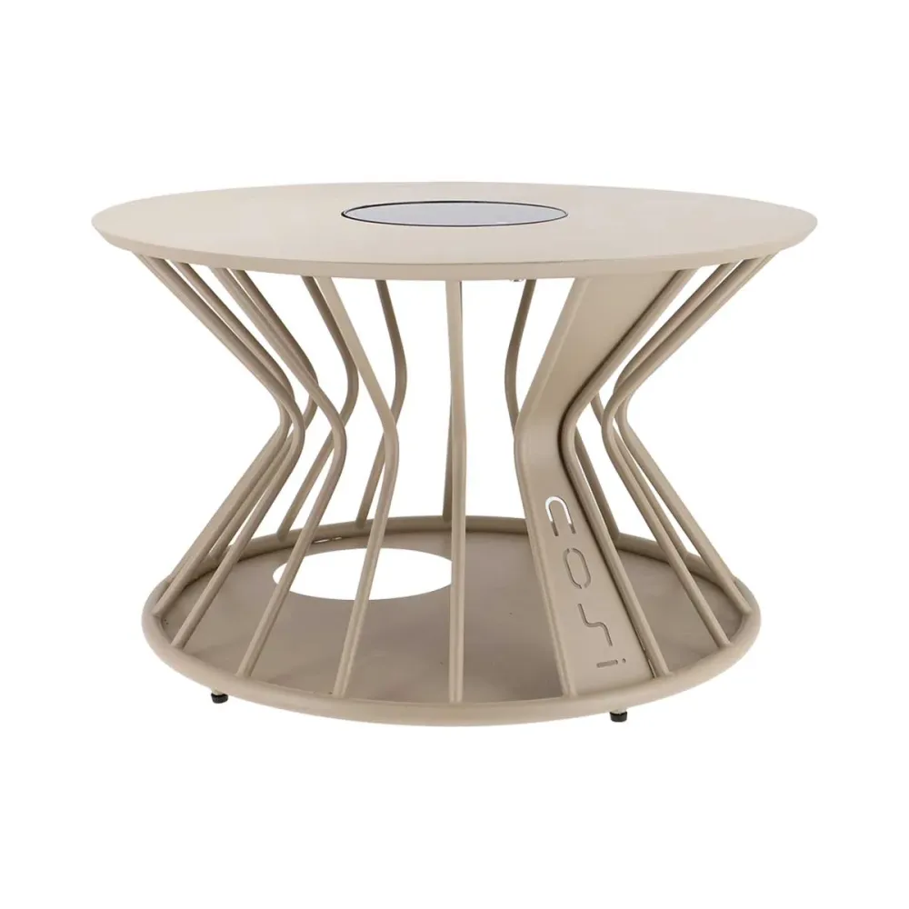 Cosilumia loungetafel met verlichting Ø70 x 41 cm - sandy beige Cosi Fires
