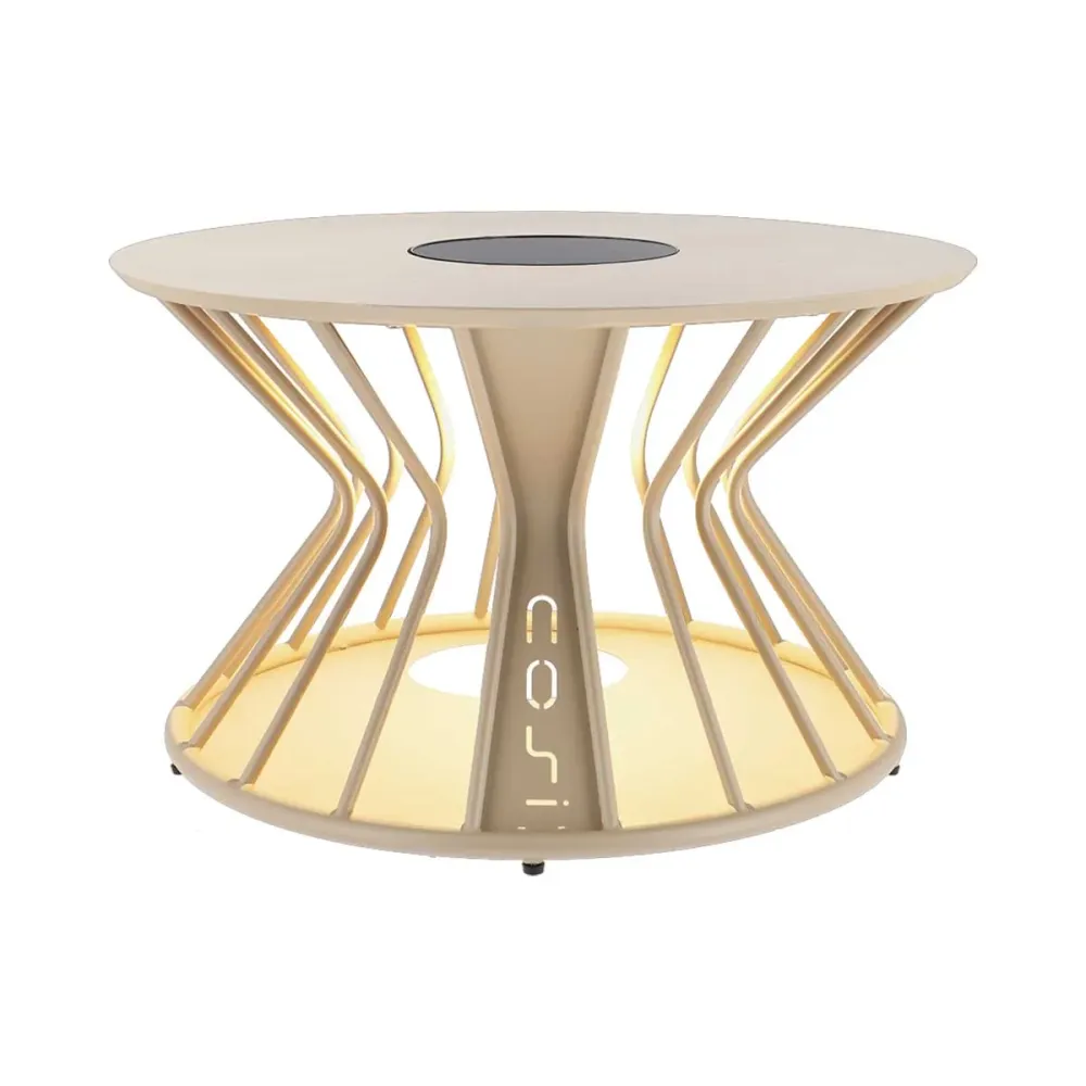 Cosilumia loungetafel met verlichting Ø70 x 41 cm - sandy beige Cosi Fires