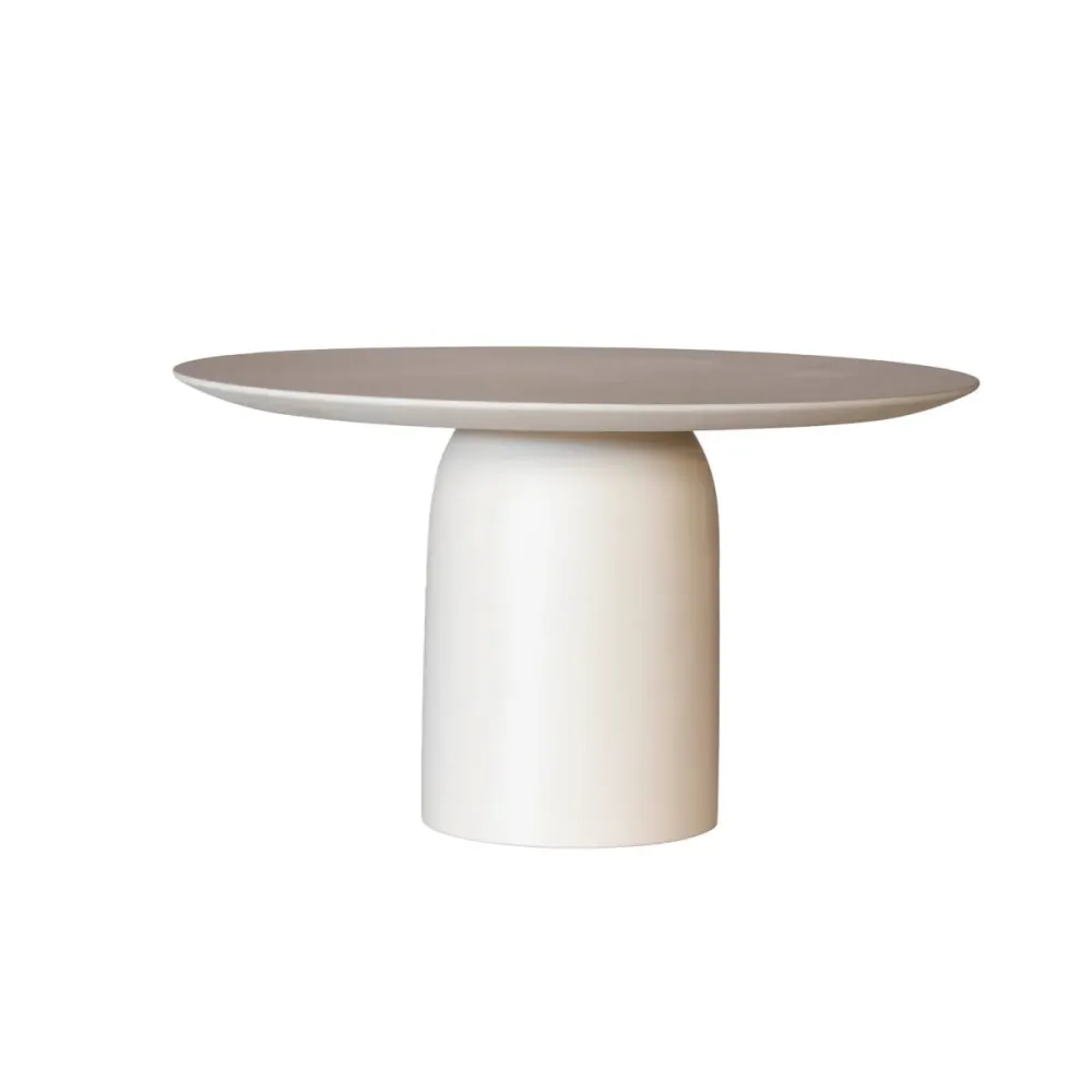 DÉJA Living Eettafel Dalarö - Rond Beige Eco Composiet - 130cm