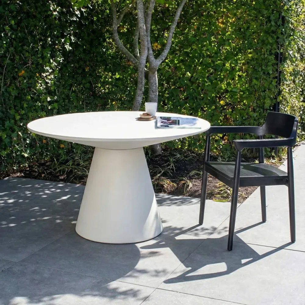 DÉJA Living Tuintafel Stockholm - Rond Beige Eco Composiet - 120x120x75cm