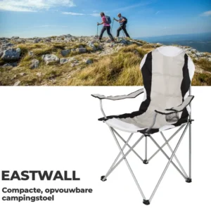 EASTWALL Opvouwbare luxe campingstoel Grijs Eastline International B.V.