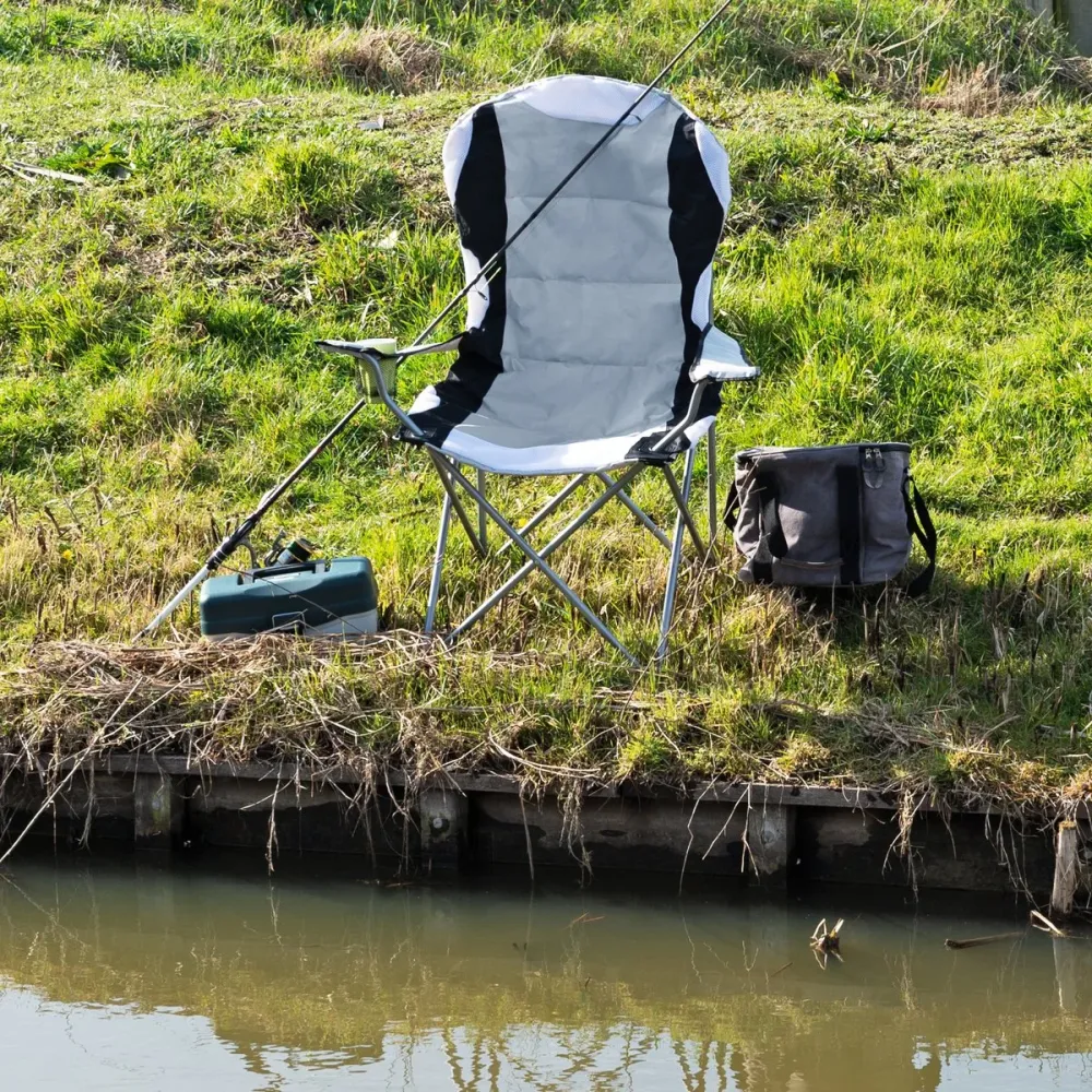 EASTWALL Opvouwbare luxe campingstoel Grijs Eastline International B.V.