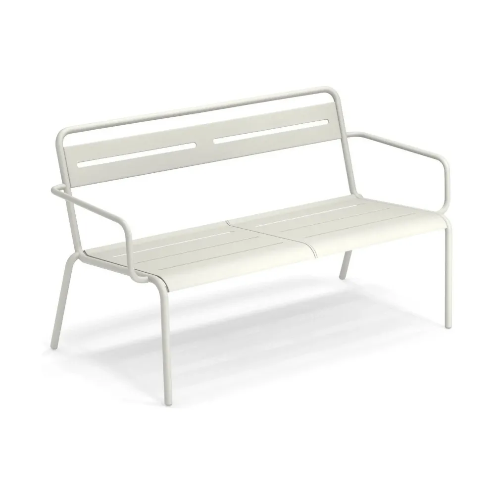 EMU Star tuinbank met arm matt white