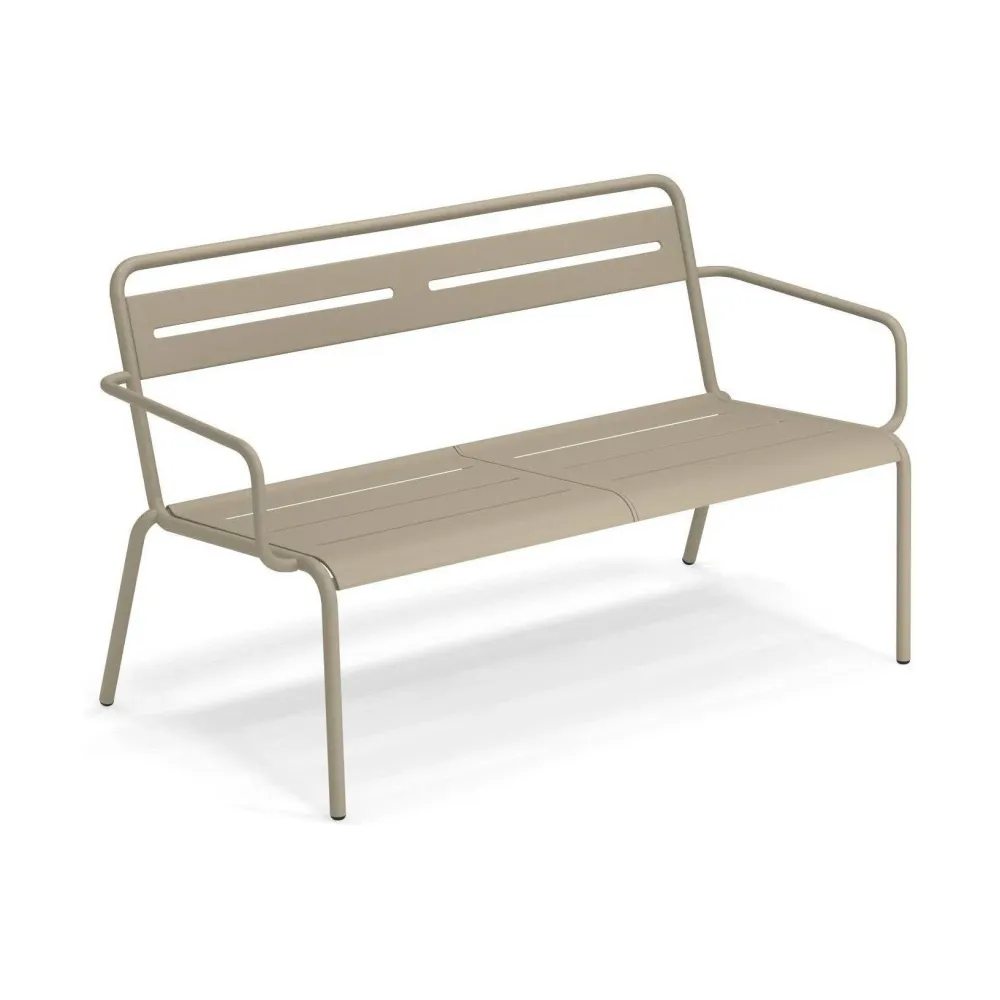 EMU Star tuinbank met arm taupe