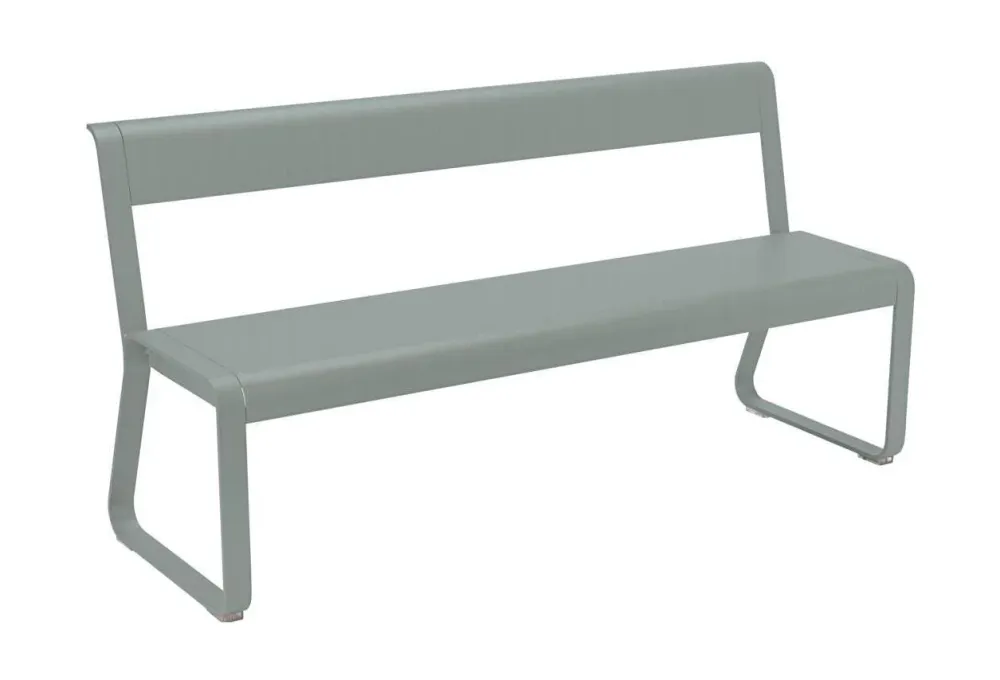 Fermob Bellevie bench tuinbank met rugleuning Lapilli Grey