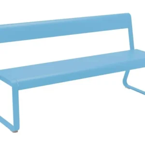 Fermob Bellevie bench tuinbank met rugleuning Maya Blue