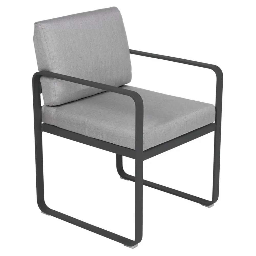 Fermob Bellevie dining armchair tuinstoel Anthracite - Flannel