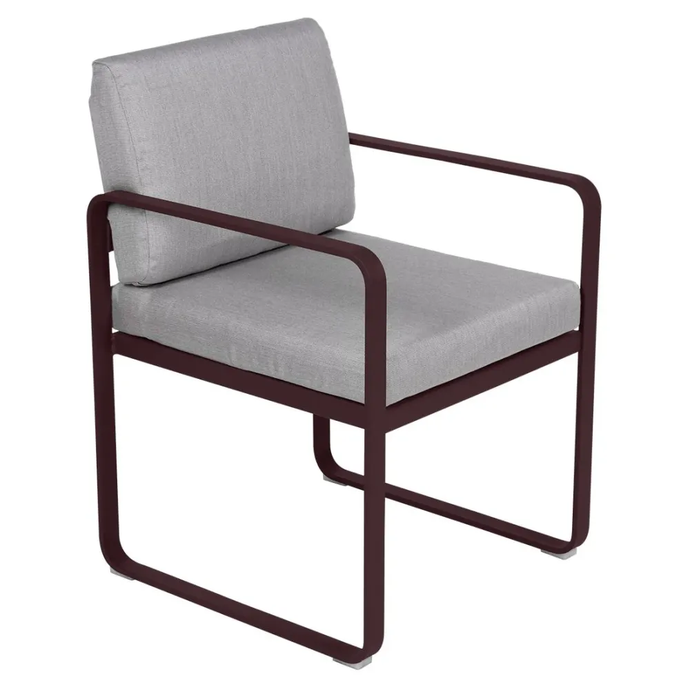 Fermob Bellevie dining armchair tuinstoel Black cherry - Flannel