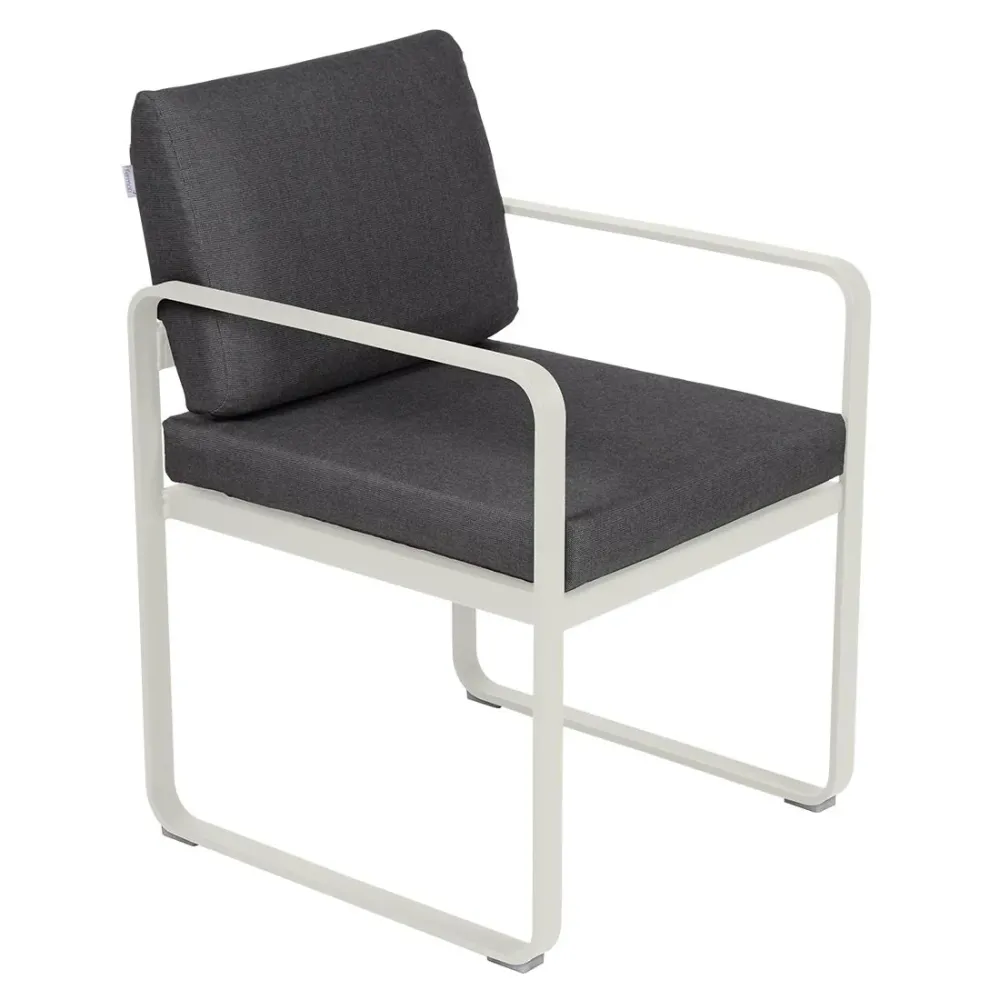 Fermob Bellevie dining armchair tuinstoel Clay grey - Graphite