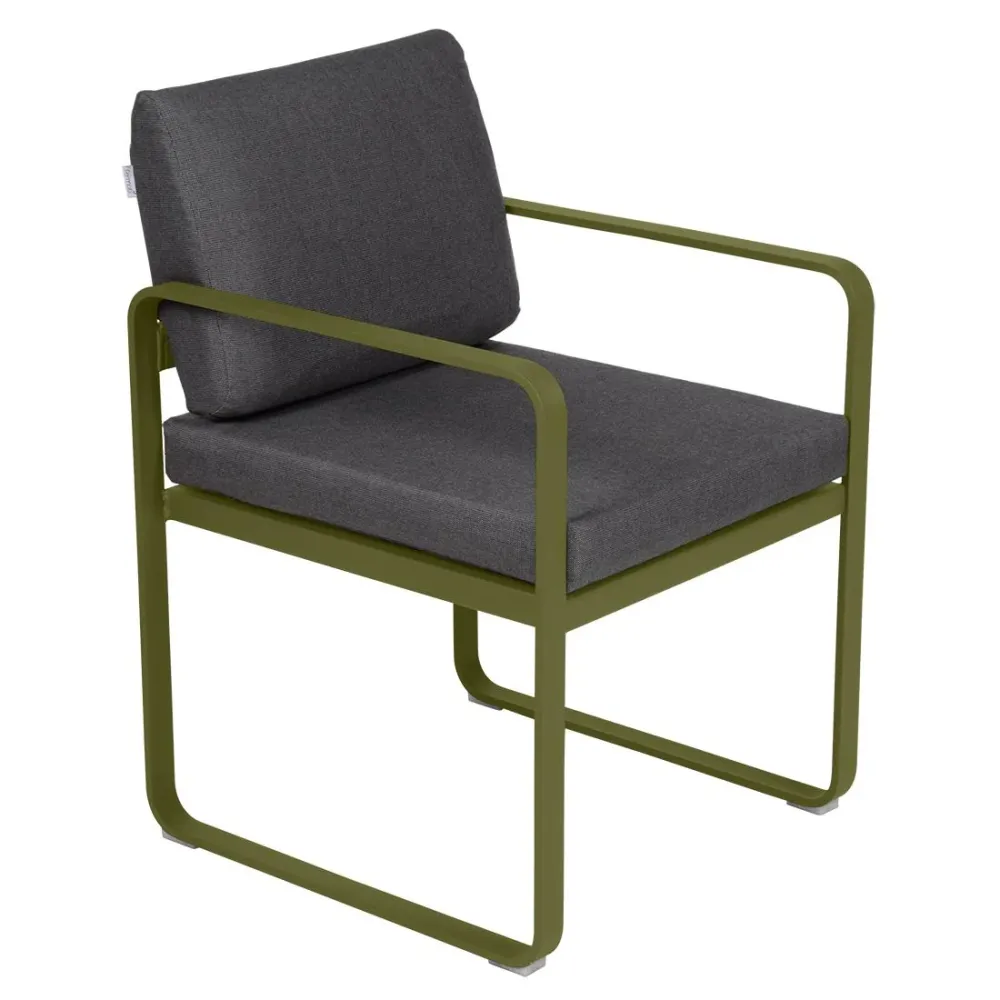 Fermob Bellevie dining armchair tuinstoel Pesto - Graphite