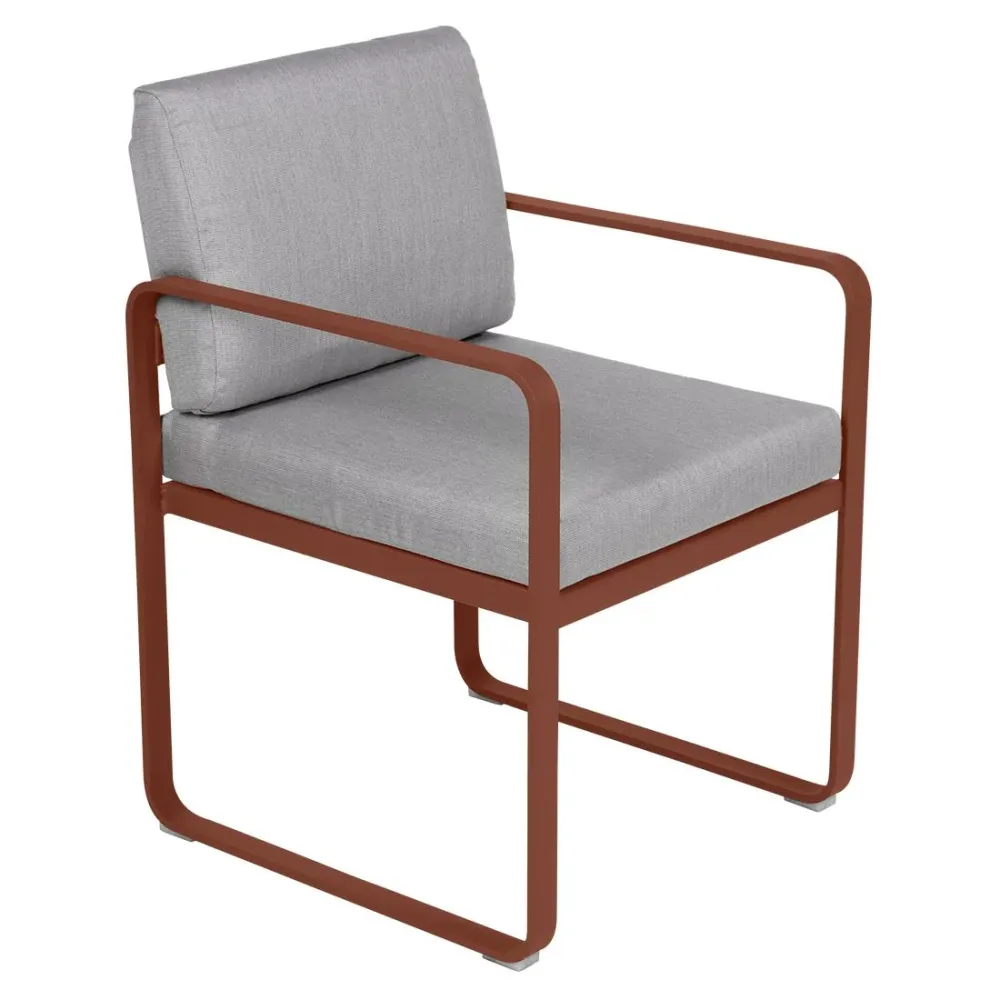 Fermob Bellevie dining armchair tuinstoel Red ochre - Flannel