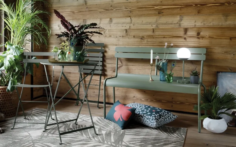 Fermob Luxembourg tuinbank met rugleuning Lapilli grey