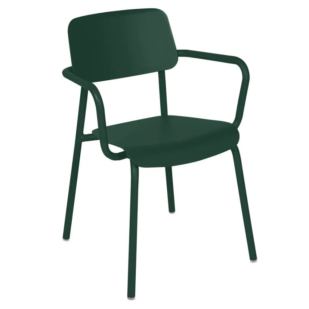 Fermob Studie tuinstoel met arm Cedar green
