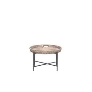 Benidorm bijzettafel - diameter 70xH40 cm - c. black - natural Garden Impressions