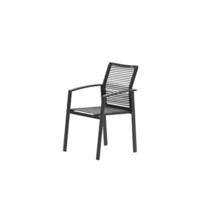 Cosmo dining fauteuil - rope donkergrijs - gevuld textileen Garden Impressions