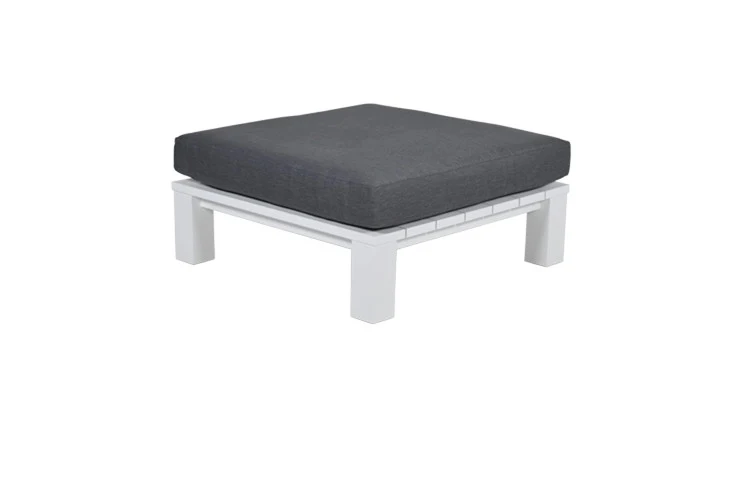 Cube lounge tafel - 100x100 cm - mat wit - reflex black Garden Impressions