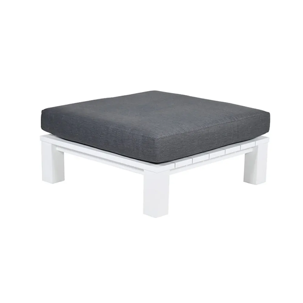 Cube lounge tafel - 100x100 cm - mat wit - reflex black Garden Impressions