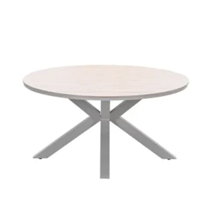 Edison tafel rond - 148 cm - taupe - light teak Vironwood Garden Impressions
