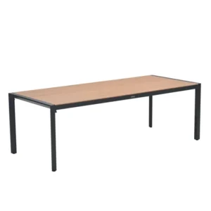 Felini tafel- 220x93 cm - carbon black - light teaklook Garden Impressions
