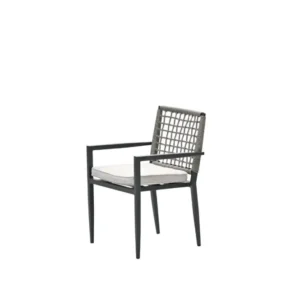 Florance dining fauteuil - carbon black - rope taupe - desert sand Garden Impressions