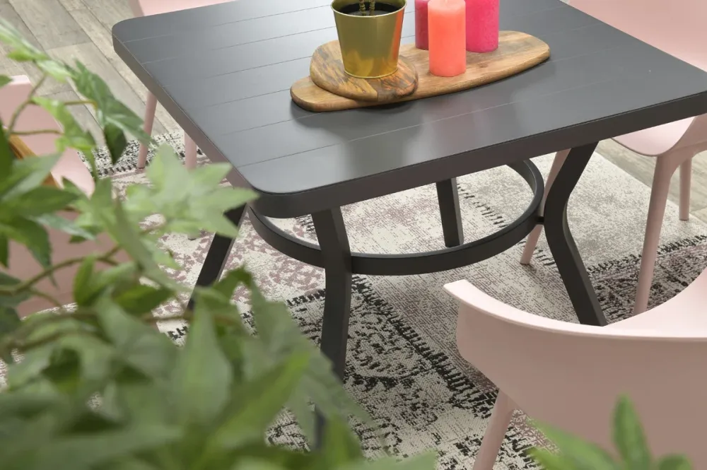 Garden Impressions Douglas dining tuintafel - 90x90 cm - carbon black