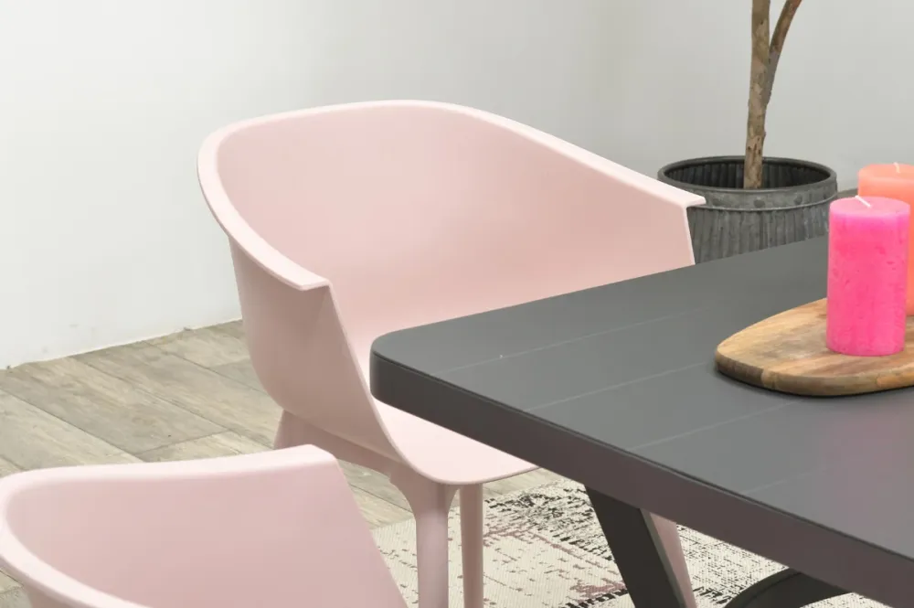 Garden Impressions Douglas dining tuintafel - 90x90 cm - carbon black
