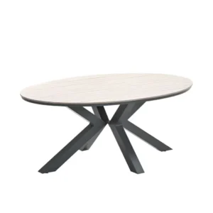 Garden Impressions Edison tuintafel - ovaal - 180 cm - light teak Vironwood