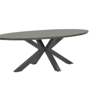 Garden Impressions Edison tuintafel - ovaal - 220 cm - grey teak Vironwood