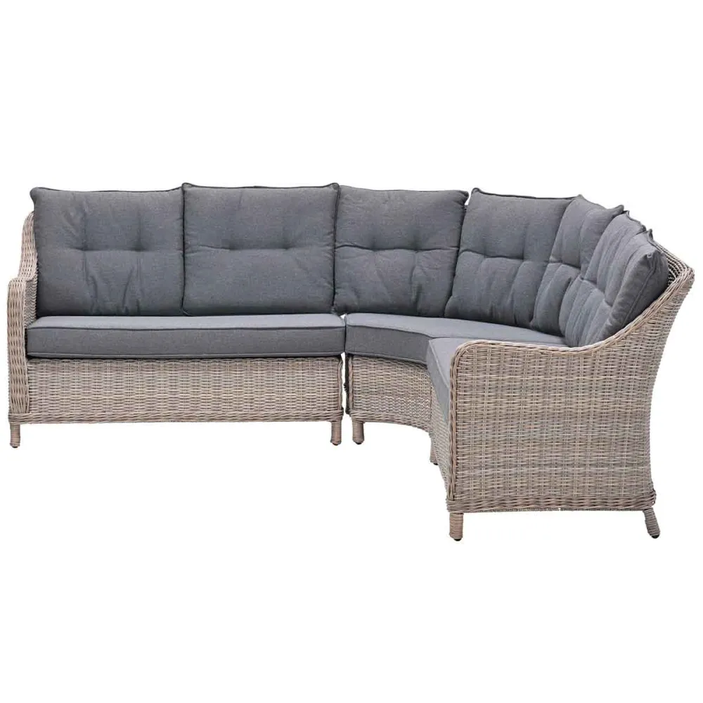 Garden Impressions hoek lounge diningset Nova vintage willow 3-delig