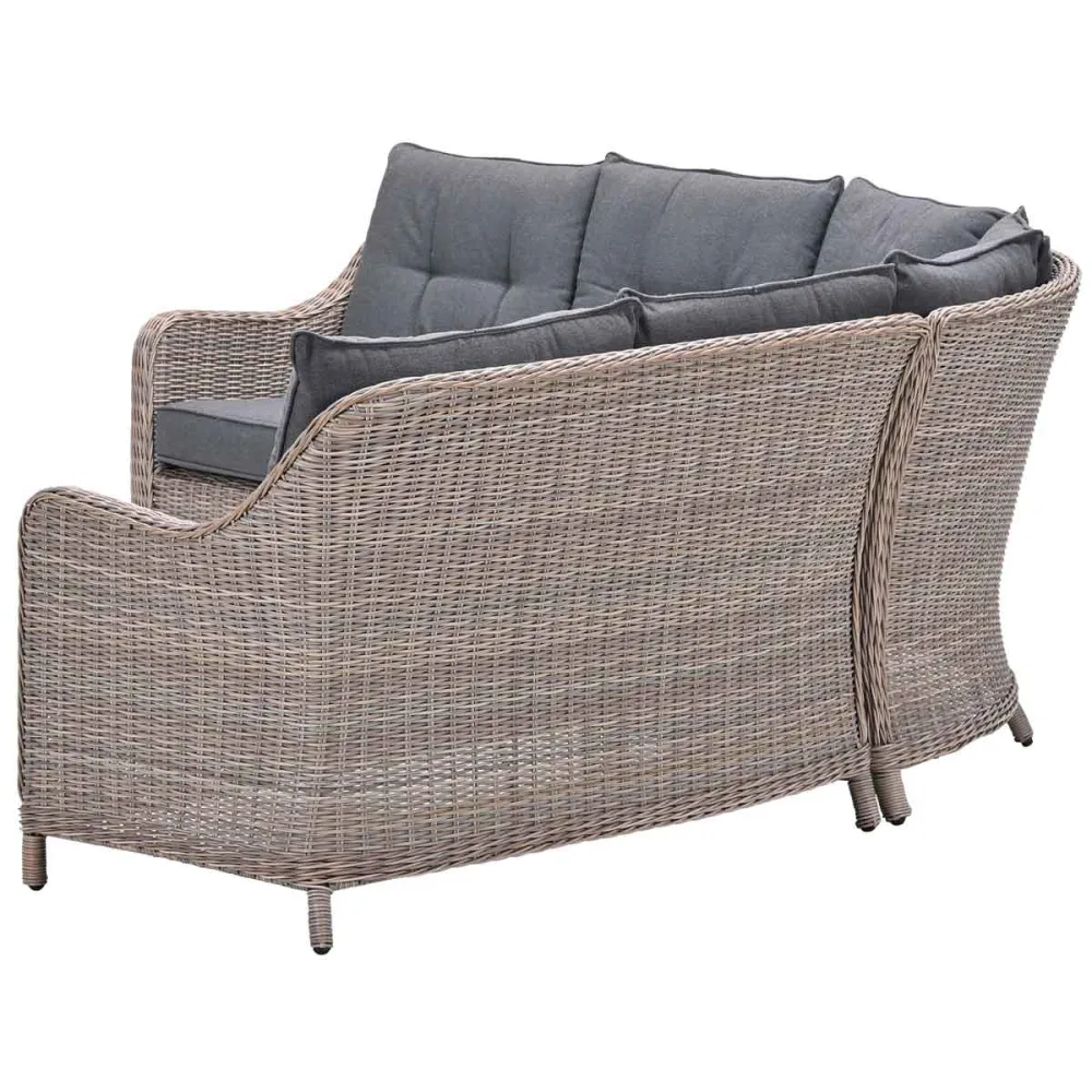 Garden Impressions hoek lounge diningset Nova vintage willow 3-delig