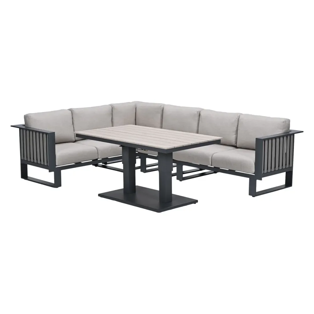 Garden Impressions Lounge dining set Gabon 5-delig - donker grijs