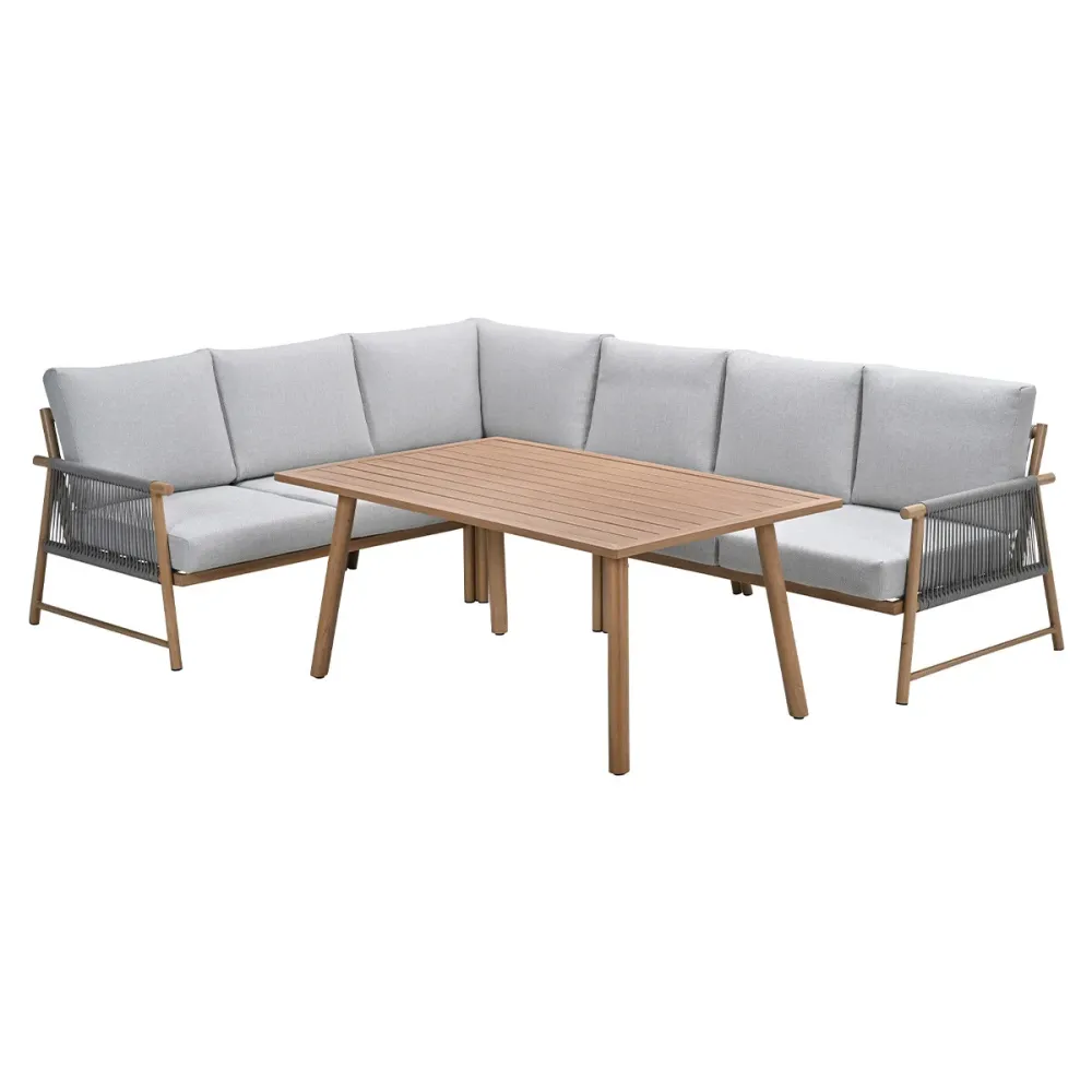 Garden Impressions Lounge dining set Hannie 5-delig - light teak look