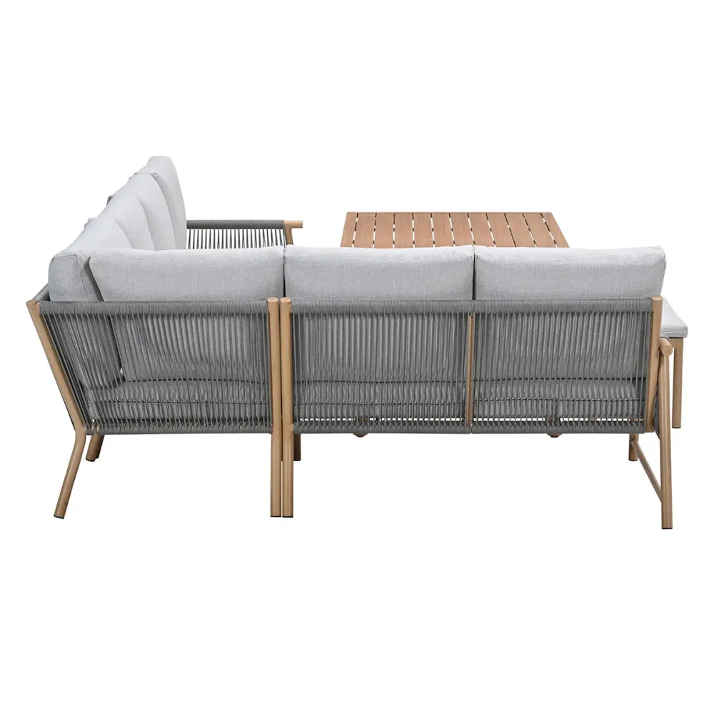 Garden Impressions Lounge dining set Hannie 5-delig - light teak look