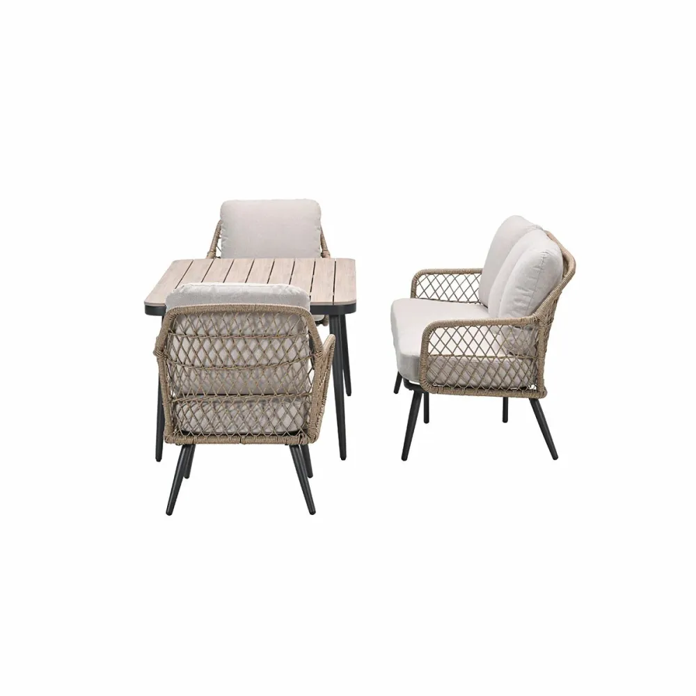 Garden Impressions lounge dining set Kalibo donker grijs 4-delig