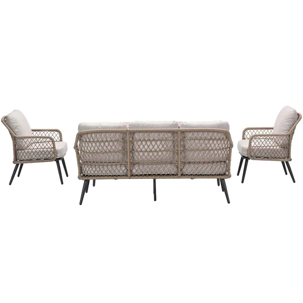 Garden Impressions lounge dining set Kalibo donker grijs 4-delig