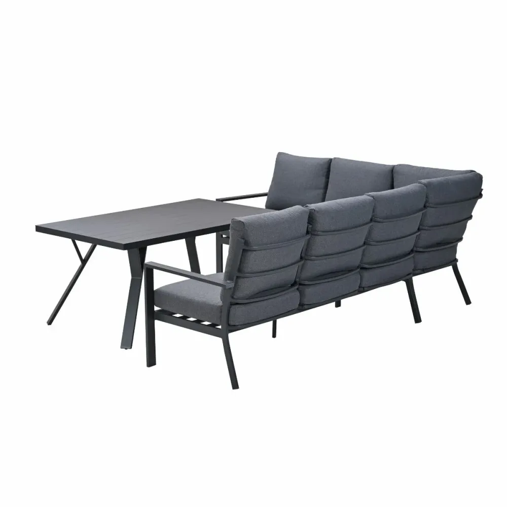 Garden Impressions lounge dining set Senja mystic grey - 3-delig links