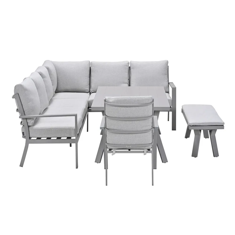 Garden Impressions lounge dining set Senja valley sand - 5-delig - rechts incl stoel