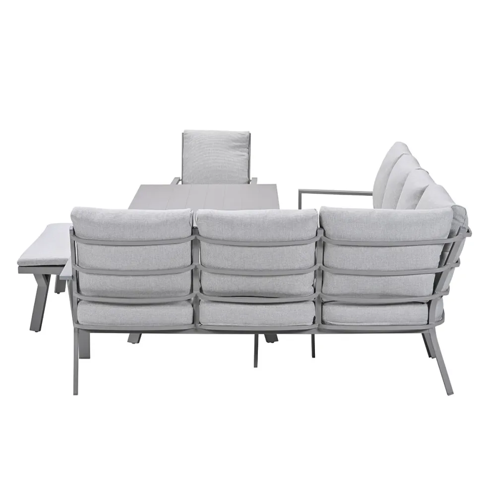 Garden Impressions lounge dining set Senja valley sand - 5-delig - rechts incl stoel