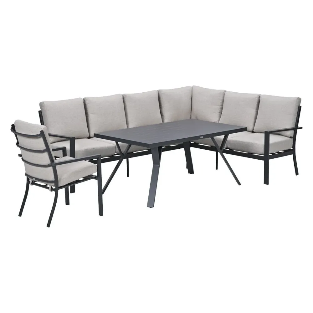 Garden Impressions Lounge dining set Senja 4-delig rechts incl stoel - sandstone