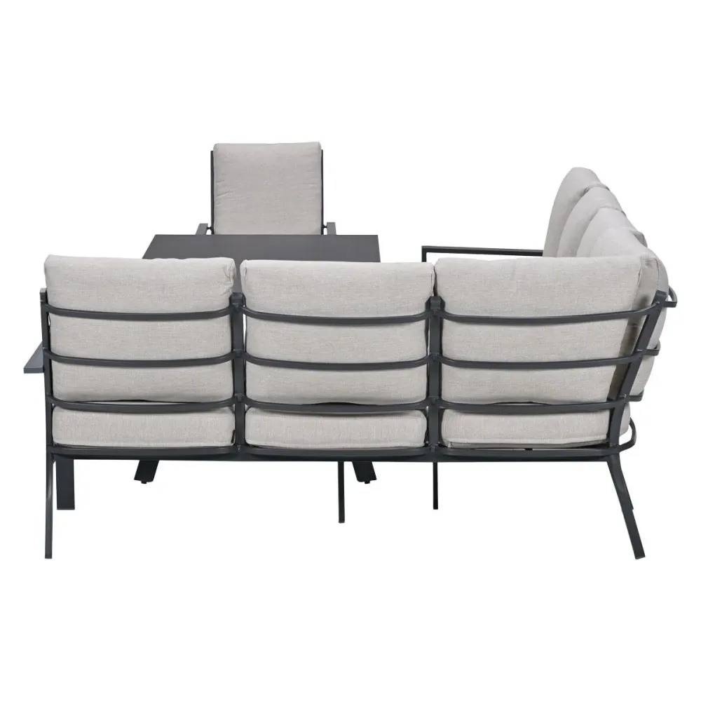 Garden Impressions Lounge dining set Senja 4-delig rechts incl stoel - sandstone