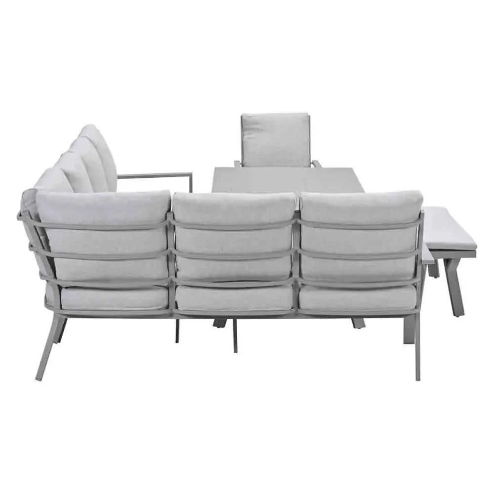 Garden Impressions lounge dining set Senja valley sand - 5-delig - links incl stoel