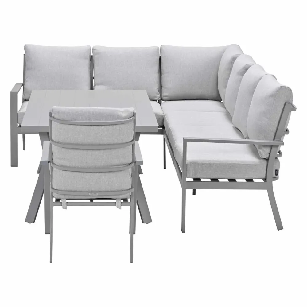 Garden Impressions lounge dining set Senja valley sand - 4-delig - links incl stoel