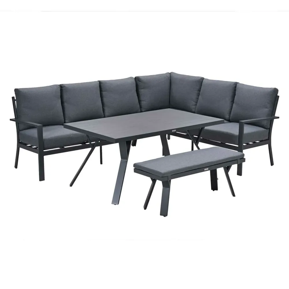 Garden Impressions lounge dining set Senja mystic grey - 4-delig - rechts