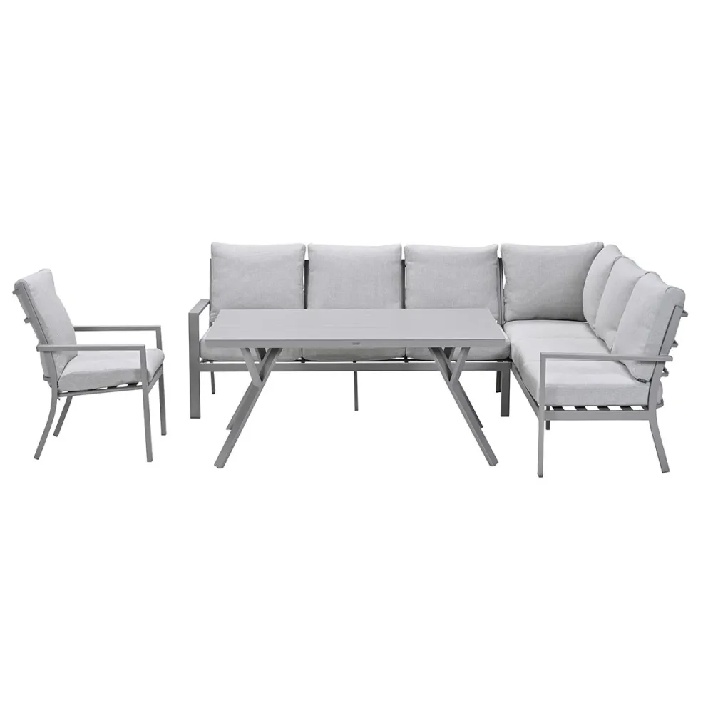 Garden Impressions lounge dining set Senja valley sand - 4-delig - rechts incl stoel