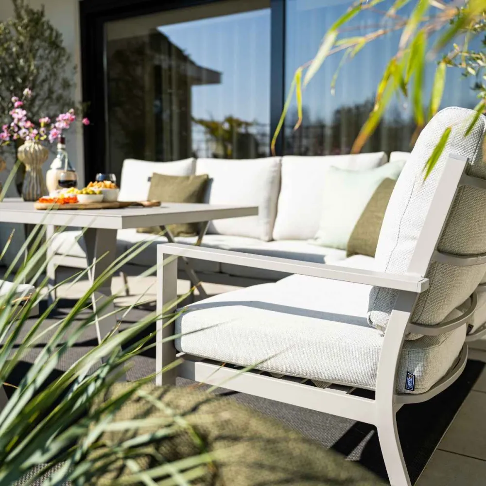 Garden Impressions lounge dining set Senja valley sand - 4-delig - rechts incl stoel